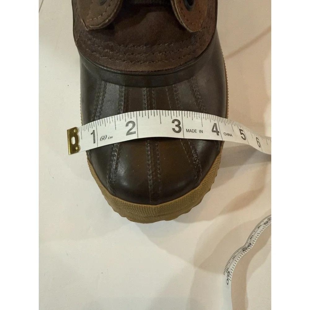 Vintage Eddie Bauer by SOREL Duck Boots Brown Suede Wool Lined Made Canada 6